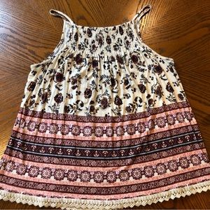 Women’s floral tank top, size XL, gently worn